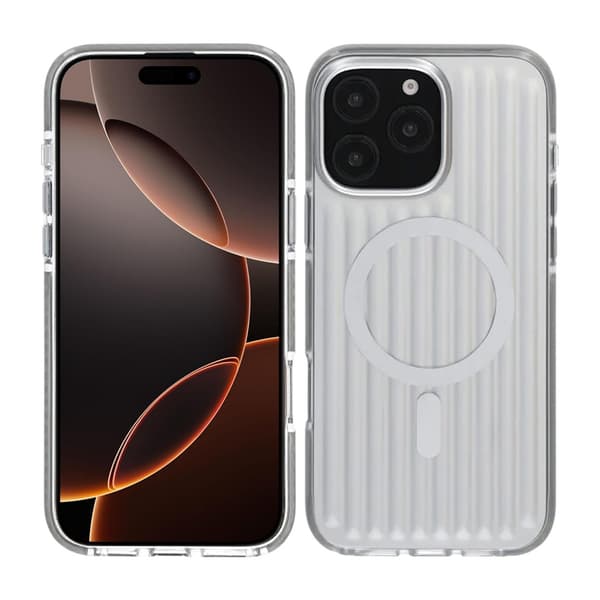 Patterned TPU Case for iPhone 16 Pro with MagSafe - Silver