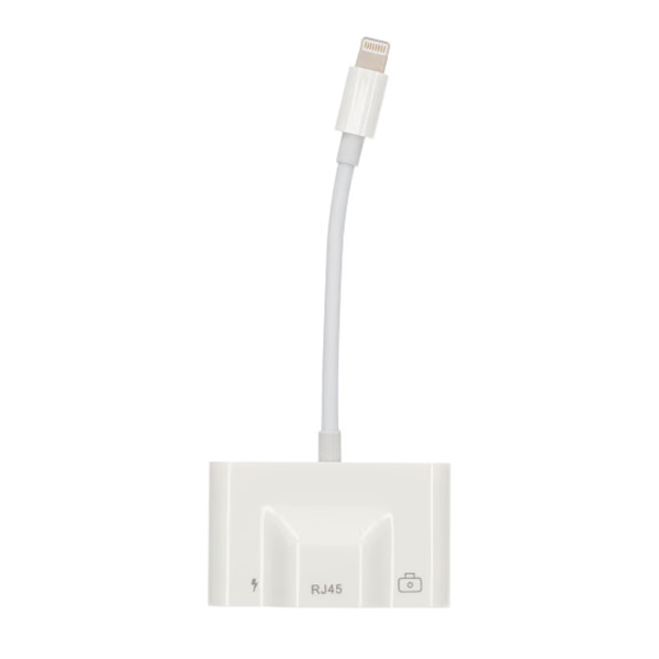 Lightning to Ethernet and Lightning and USB A