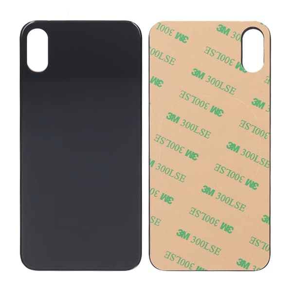 iPhone X Back Glass with Adhesive Tape - Black