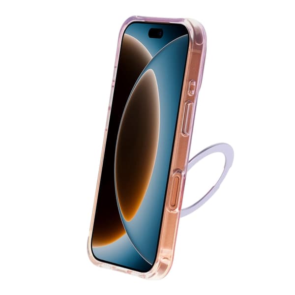 Ice Shell 360° Rotatable Magnetic Kickstand Phone Case - iPhone 17 Pro Max/18 Pro Max Purple