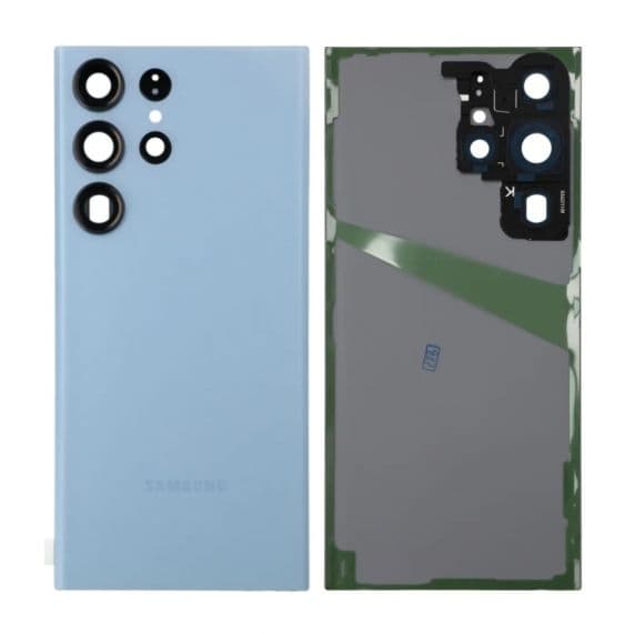 Samsung Galaxy S23 Ultra Baksida med tejp - Blå Svart