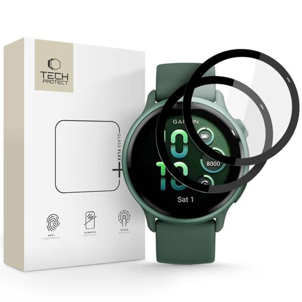 Tech-Protect Glass Flex+ Screen Protector for Garmin Vivoactive 6, 2-pack