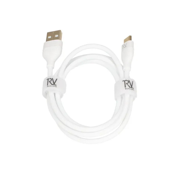 Rvelon A-C white 1M, Gold plated plug