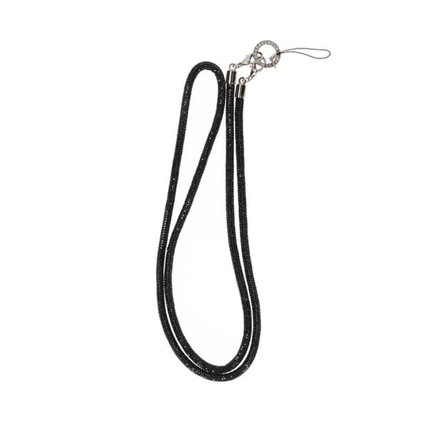 1.2m diamond mobile phone rope hanging obliquely Black