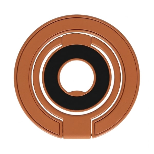 Foldable Double Magnetic Phone Ring Holder Orange+Black