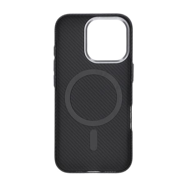 iPhone 16 Pro Carbon Patterned Phone Case - Black