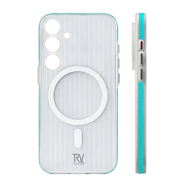 Samsung Galaxy S24 Plus Mobile Case Corrugated with Magnet Rvelon - Blue