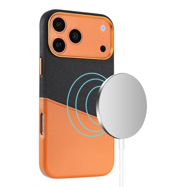 Magnetiskt Mobilskal med Läder Korthållare till iPhone 17 Pro Max och 18 Pro Max - Brun