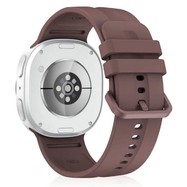 Samsung Galaxy Watch9/8/8 Classic Solid Color Silicone Watch Band L - Brown