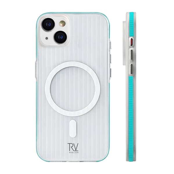 Rvelon Case Corrugated Magsafe for iPhone 13 and 14 - Blue