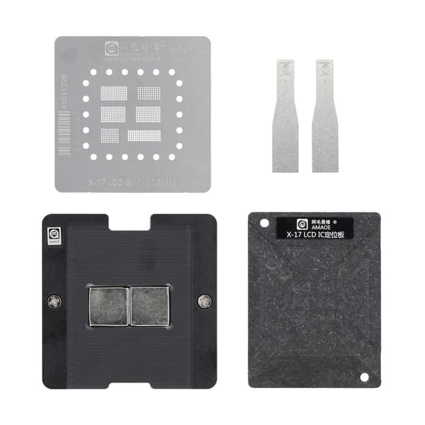 AMAOE LCD Screen IC Reballing Platform/Stencil for iPhone X-17 (6-in-1-0.12MM)
