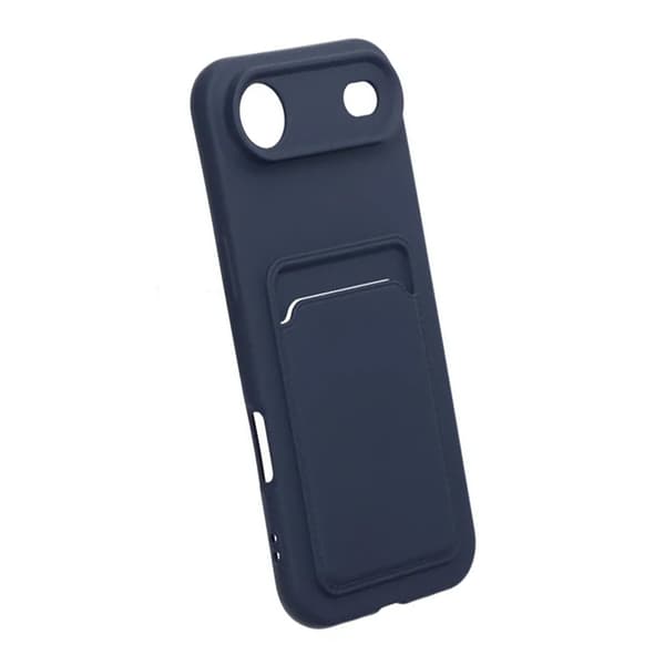 Silicone Mobile Case with Card Holder for iPhone 17 Air - Blue