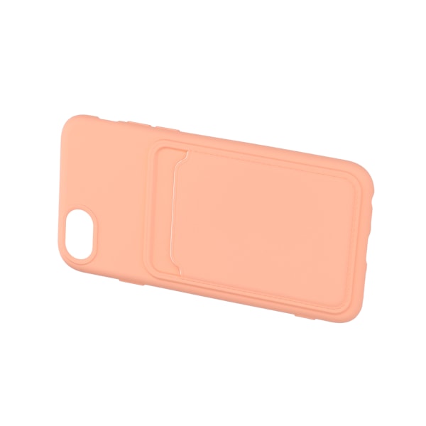 iPhone 7/8/SE (2020/2022) Silikonskal med Korthållare - Rosa