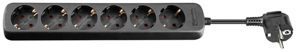 Goobay AC Power Strip 6xCEE 7/4, 16A, 5m - Black
