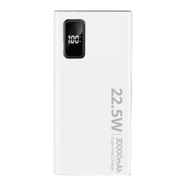 SiGN Super Powerbank 30000mAh, 22.5W - Vit Svart