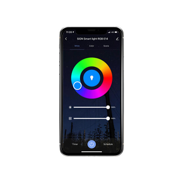 SiGN Smart Home Dimbar RGB LED-lampa C37 4.5W E14
