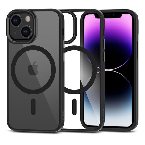 Tech-Protect MagMat MagSafe Case for iPhone 12 Mini/13 Mini - Transparent/Black
