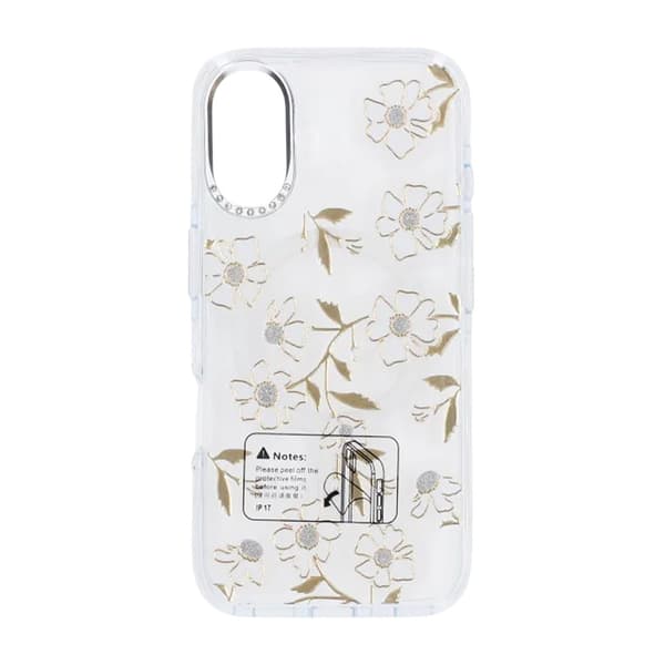 Skal Magsafe till iPhone 16 - Transparent blommor och kvistar