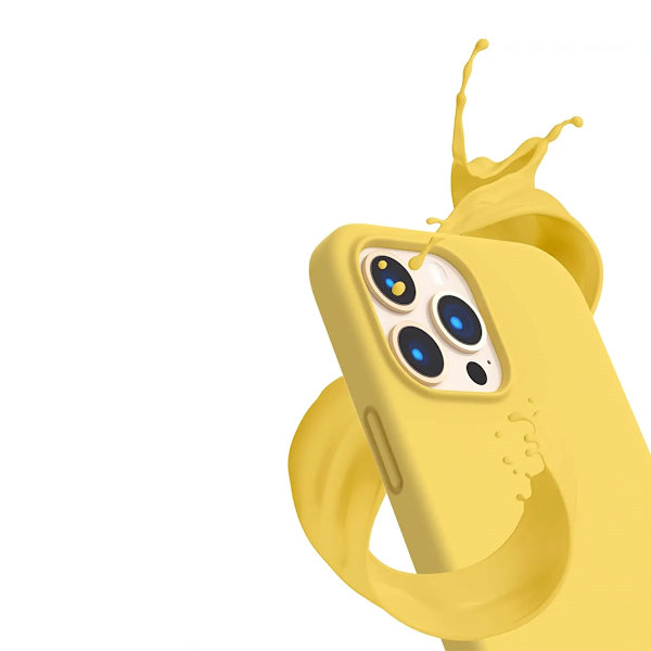 iPhone 14 Pro Max Silikonskal Rvelon - Gul