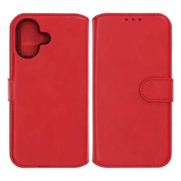 Rvelon Plånboksfodral Magnet för iPhone 17 - Röd