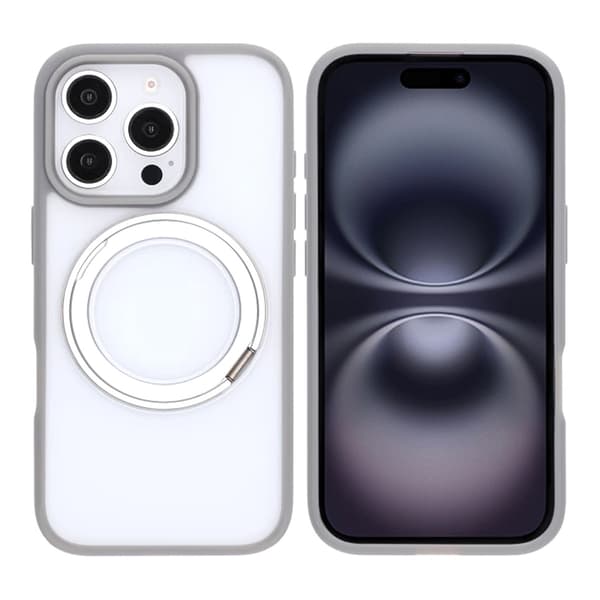 Matte case 360 ​​rotating bracket Mobile Phone Case For iPhone 16 Pro Max grey