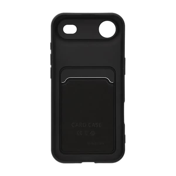 Silicone Mobile Case with Card Holder for iPhone 17 Air - Black