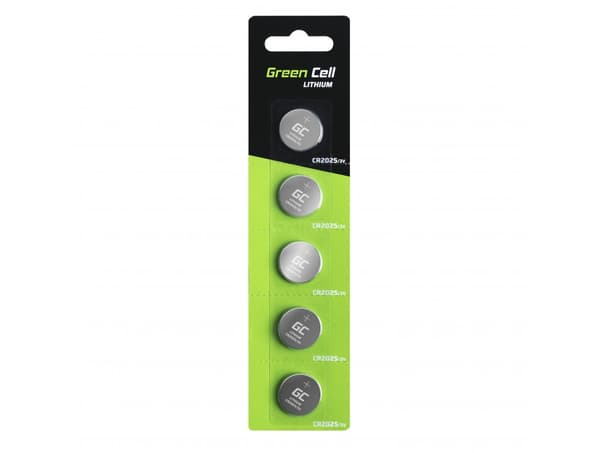 Green Cell CR2025 Batteries 160mAh, 3V, 5-pack