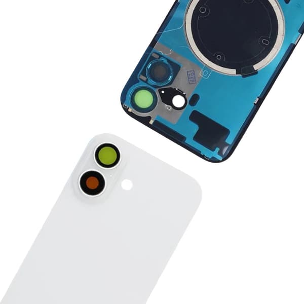 Baksida Glas med smådelar för iPhone 17 - Vit