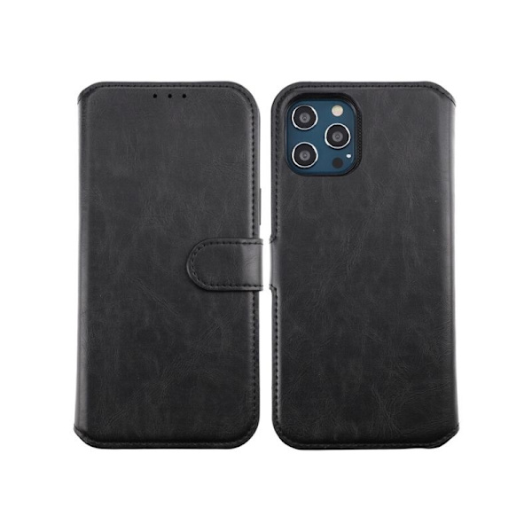 iPhone 12 Pro Max Plånboksfodral Magnet Rvelon - Svart