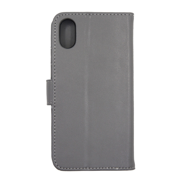 iPhone X/XS Plånboksfodral Magnet Läder med Stativ - Grå