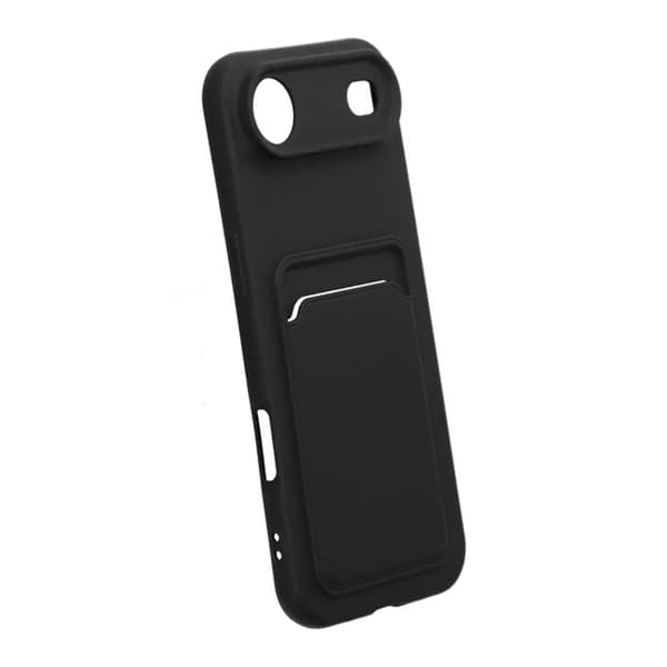 Silicone Case with Card Holder iPhone Air - Black