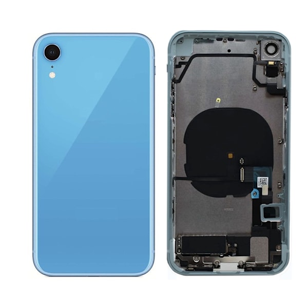 iPhone XR Complete Back Cover with Frame (No Logo) - Blue