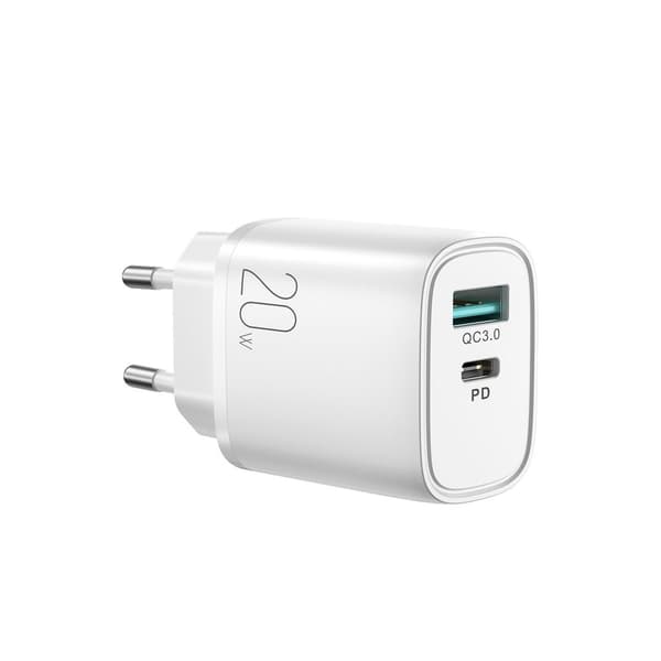 SiGN Quick Charger USB & USB-C, PD & Q.C3.0, 3.5A, 20W - White