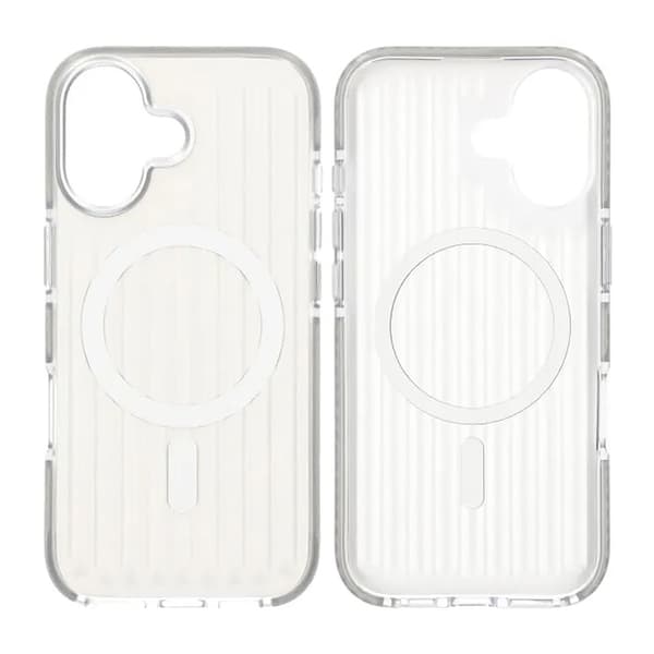 Mobile Case Corrugated Magsafe for iPhone 17 - Silver