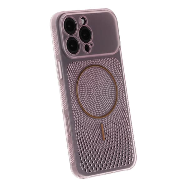 Magnetic Mesh Cooling Phone Case For iPhone 16 Pro Max Pink