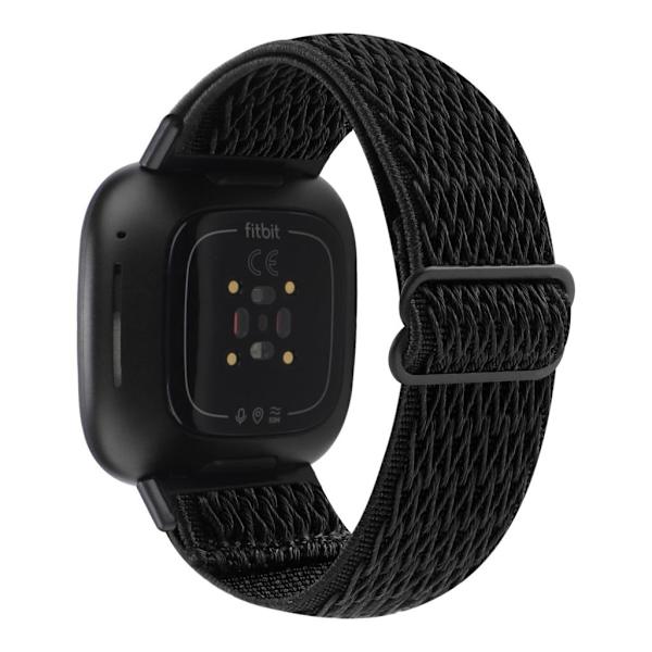 Adjustable Fitbit Versa 3/Versa Sense watch strap - Black