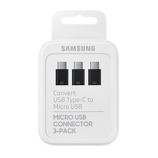 Samsung Adapter 3-pack USB-C till Micro-USB - Svart