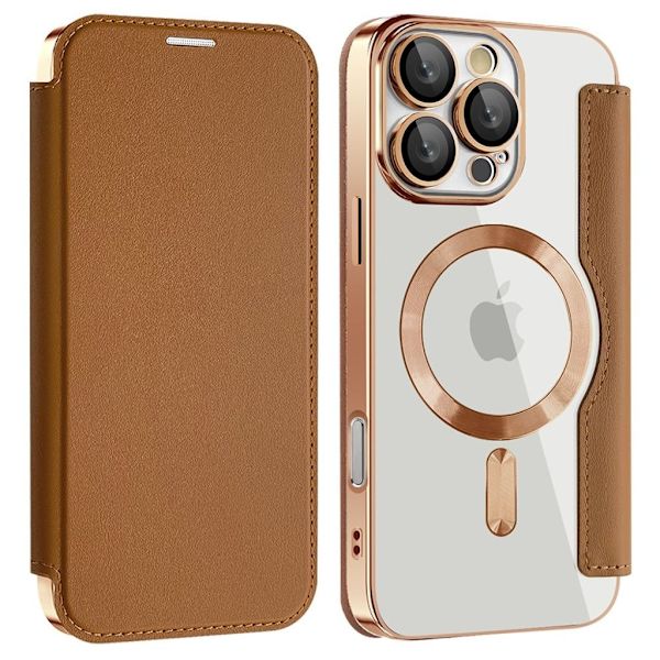 iPhone 16 Pro Cover with card slots - Brown
