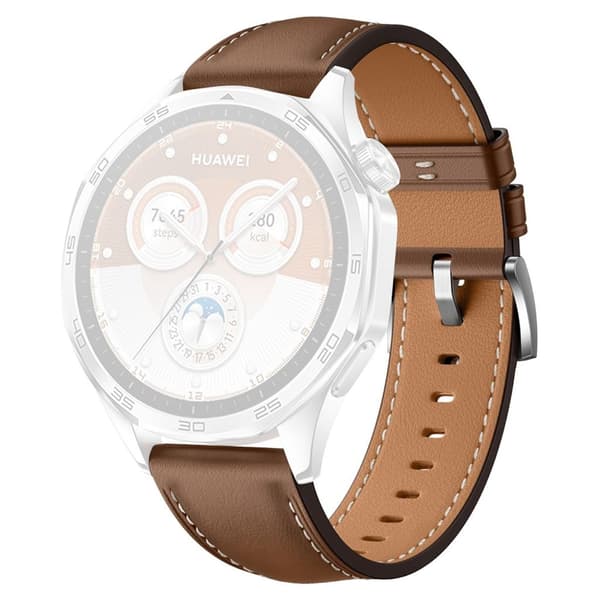 Huawei Watch GT5/GT5 Pro/GT4 46mm Watch Strap Genuine Leather – Brown