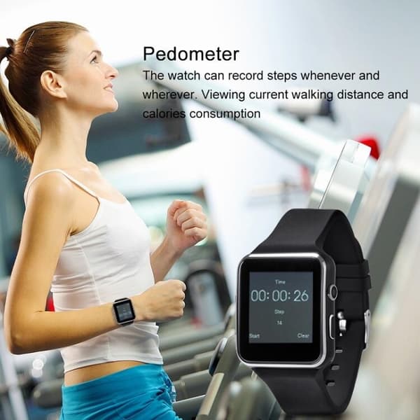 X6 Smartwatch med Kamera - Svart Svart