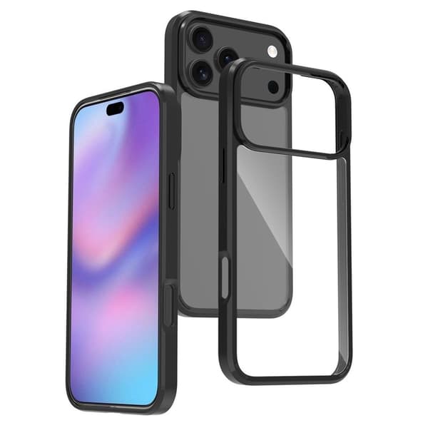 Case with Acrylic Back iPhone 18 Pro Max, iPhone 17 Pro Max - Black
