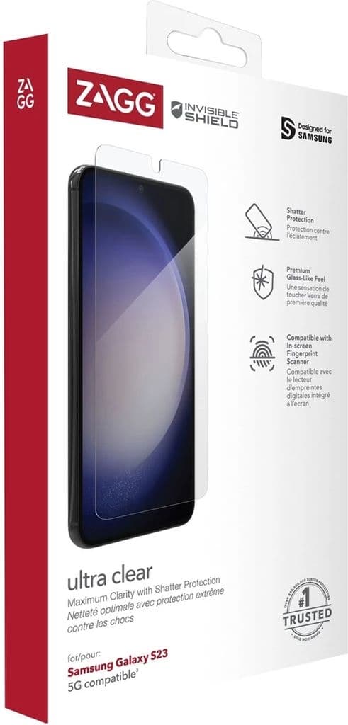 Zagg InvisibleShield Screen Protector for Samsung Galaxy S23 - Transparent