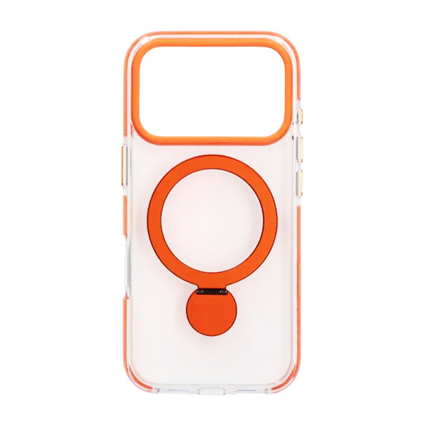 Pindun 360°Rotating Stand Magnetic Case For iPhone 17 Pro Orange