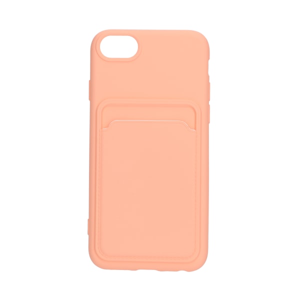 iPhone 7/8/SE (2020/2022) Silikonskal med Korthållare - Rosa