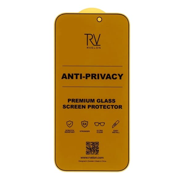 Rvelon Privacy Skärmskydd i Härdat Glas för iPhone 17 Pro Max - Bulk