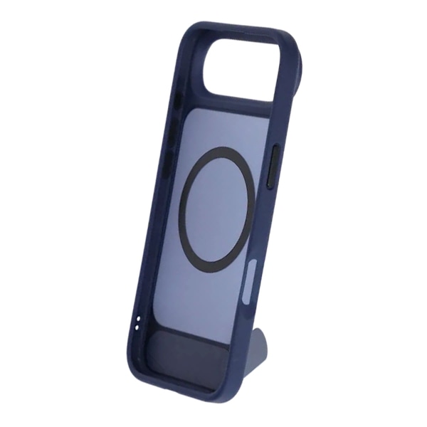 Black Feather Inclined Bracket Magnetic Case - iPhone Air Blue