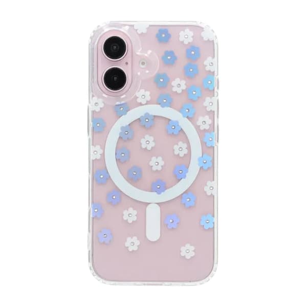 Graverat blommigt Mobilskal MagSafe för iPhone 16 - Blossom