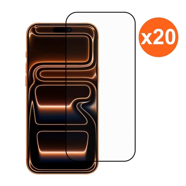 Screen Protector for iPhone 17 Pro Max – 3D Tempered Glass Black RV no frame 20 pcs bulk