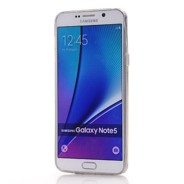 Samsung Galaxy Note 5 SM-N920F Silikonskal Transparant - Grå Svart