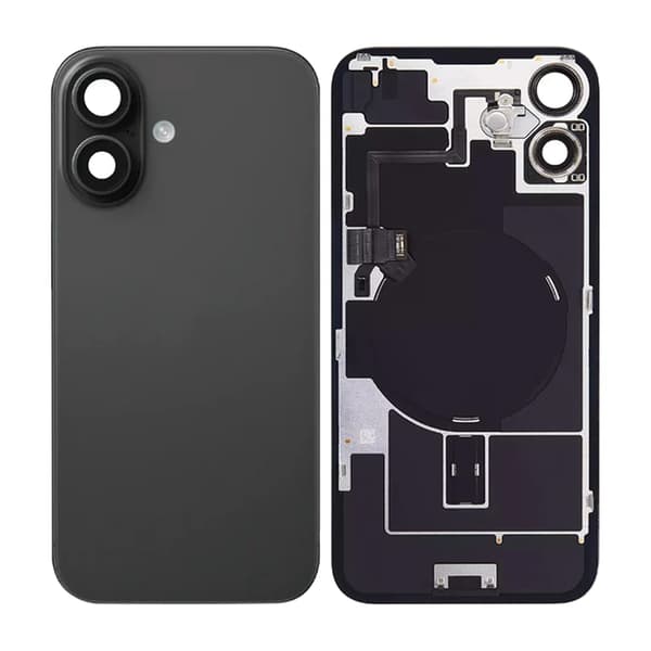 iPhone 16 Back Cover Glass Original Black With NFC flex and Small Parts and bracket